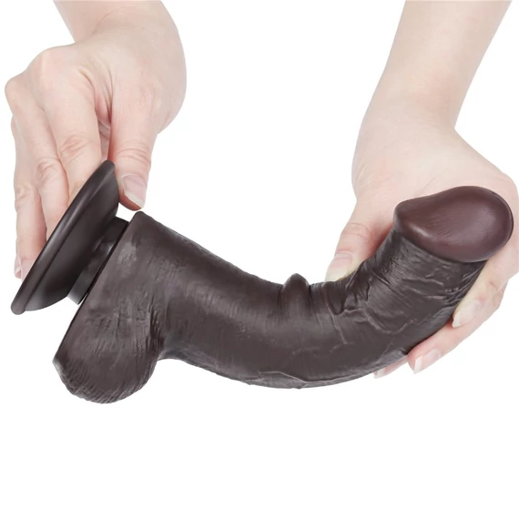 8'' Sliding Skin Dual Layer Dong Black III