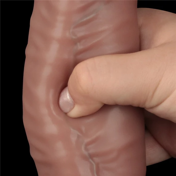 16'' Dual Layered Bendable Silicone Cock XXL(Flesh)