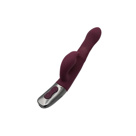 TITANZ 8.5" SILICONE RECHARGEABLE VIBRATOR IN RUBINE RED