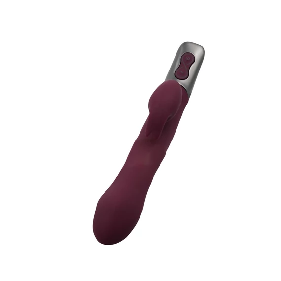 TITANZ 8.5" SILICONE RECHARGEABLE VIBRATOR IN RUBINE RED