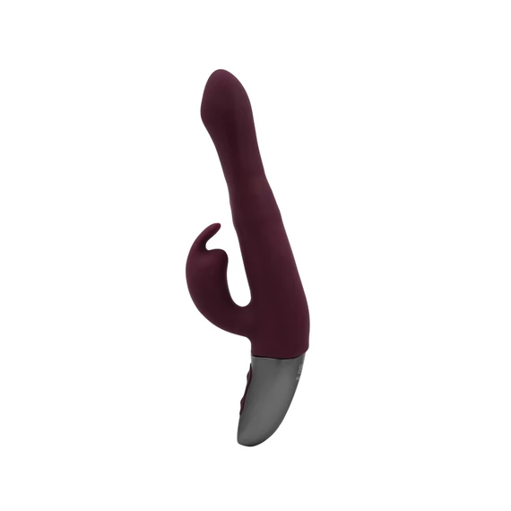 TITANZ 8.5" SILICONE RECHARGEABLE VIBRATOR IN RUBINE RED