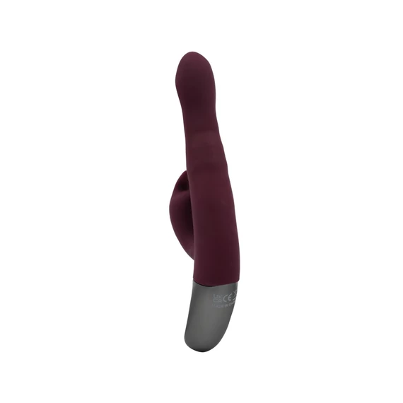 TITANZ 8.5" SILICONE RECHARGEABLE VIBRATOR IN RUBINE RED