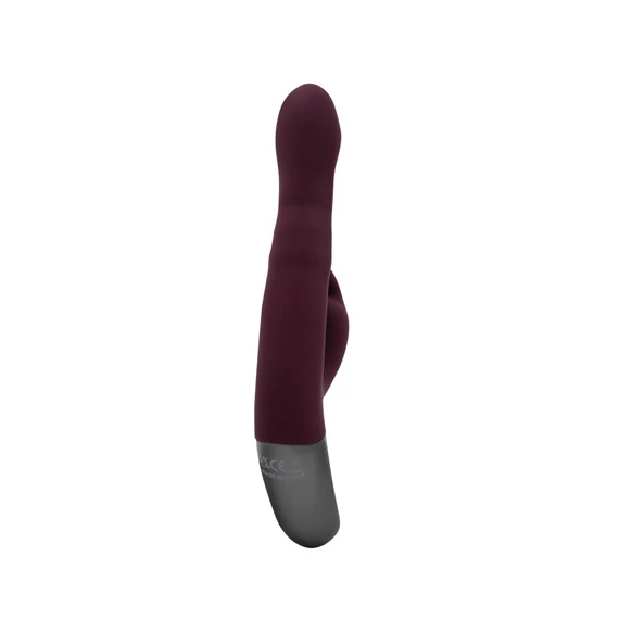 TITANZ 8.5" SILICONE RECHARGEABLE VIBRATOR IN RUBINE RED