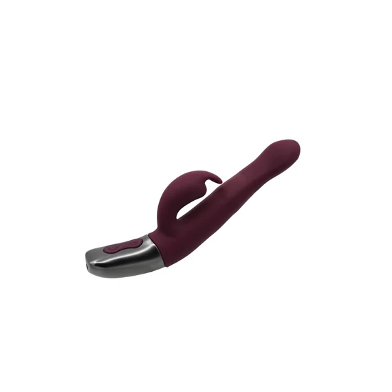 TITANZ 8.5" SILICONE RECHARGEABLE VIBRATOR IN RUBINE RED