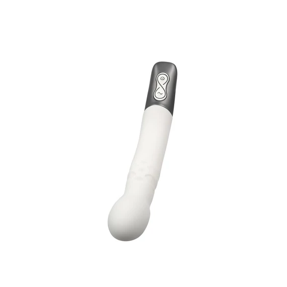 TITANZ 8" SILICONE RECHARGEABLE VIBRATOR IN IVORY WHITE