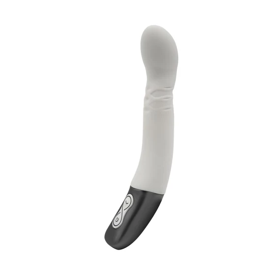 TITANZ 8" SILICONE RECHARGEABLE VIBRATOR IN IVORY WHITE