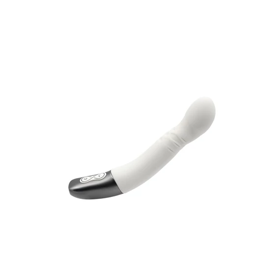 TITANZ 8" SILICONE RECHARGEABLE VIBRATOR IN IVORY WHITE