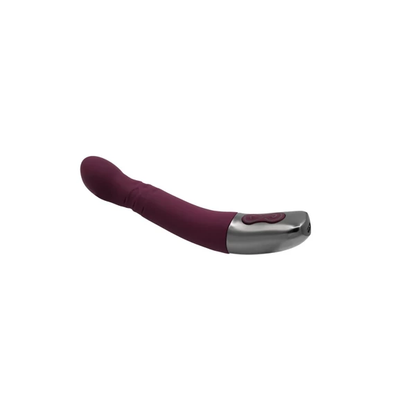 TITANZ 8" SILICONE RECHARGEABLE VIBRATOR IN RUBINE RED