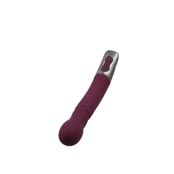 TITANZ 8" SILICONE RECHARGEABLE VIBRATOR IN RUBINE RED