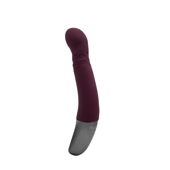 TITANZ 8" SILICONE RECHARGEABLE VIBRATOR IN RUBINE RED