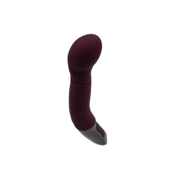 TITANZ 8" SILICONE RECHARGEABLE VIBRATOR IN RUBINE RED