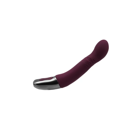 TITANZ 8" SILICONE RECHARGEABLE VIBRATOR IN RUBINE RED