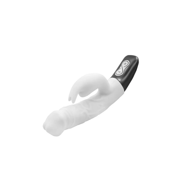 TITANZ 7" SILICONE RECHARGEABLE VIBRATOR IN IVORY WHITE