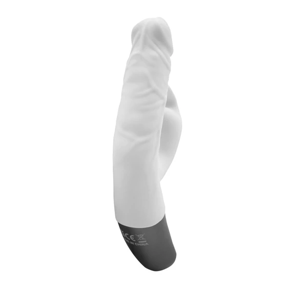 TITANZ 7" SILICONE RECHARGEABLE VIBRATOR IN IVORY WHITE