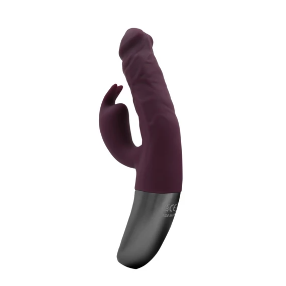 TITANZ 7" SILICONE RECHARGEABLE VIBRATOR IN RUBINE RED