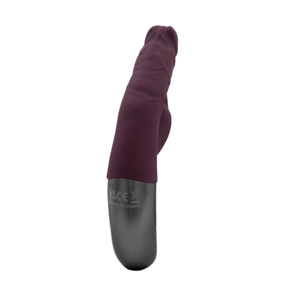 TITANZ 7" SILICONE RECHARGEABLE VIBRATOR IN RUBINE RED