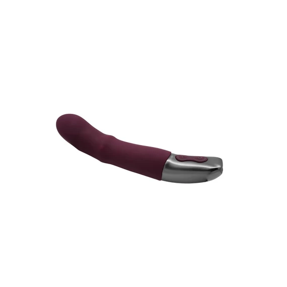 TITANZ 7" SILICONE RECHARGEABLE VIBRATOR IN RUBINE RED