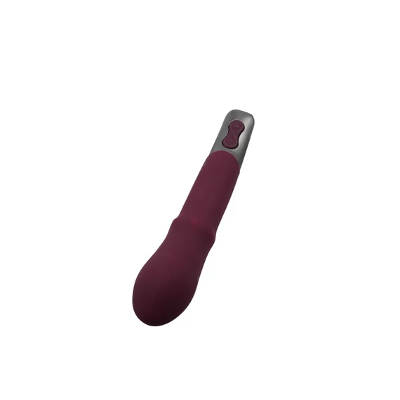 TITANZ 7" SILICONE RECHARGEABLE VIBRATOR IN RUBINE RED