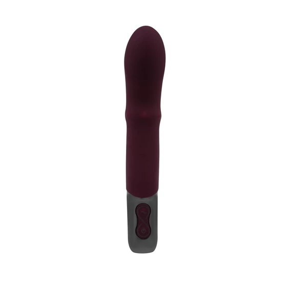 TITANZ 7" SILICONE RECHARGEABLE VIBRATOR IN RUBINE RED