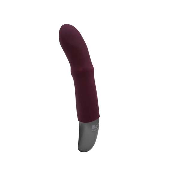 TITANZ 7" SILICONE RECHARGEABLE VIBRATOR IN RUBINE RED