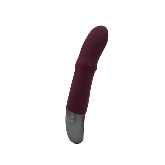 TITANZ 7" SILICONE RECHARGEABLE VIBRATOR IN RUBINE RED