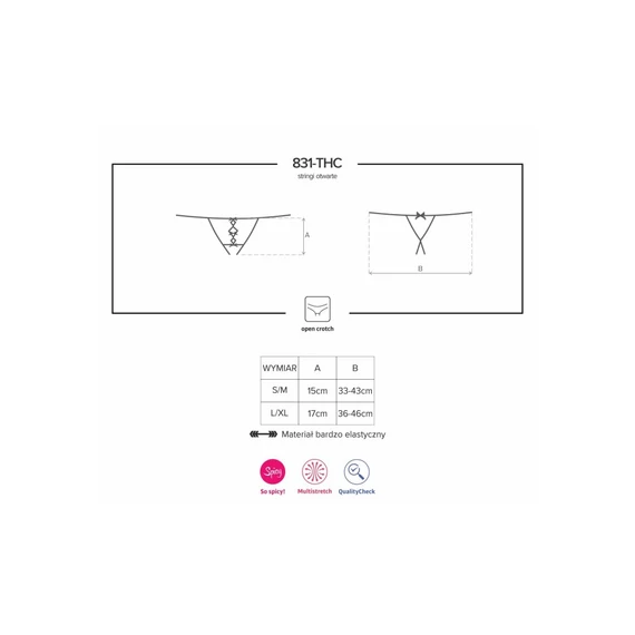 831-THC-1 crotchless thong L/XL