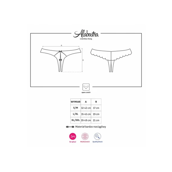 Alabastra crotchless thong L/XL