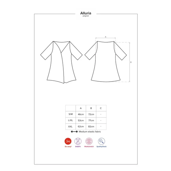 Alluria peignoir & thong L/XL