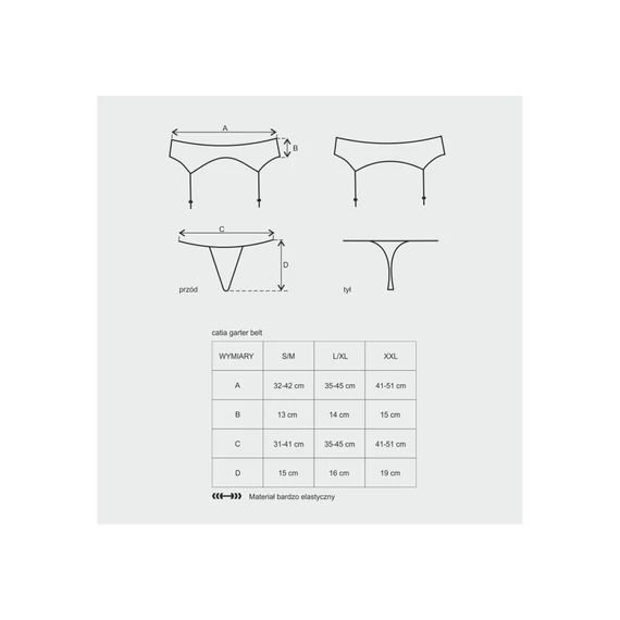 Catia garter belt & thong L/XL