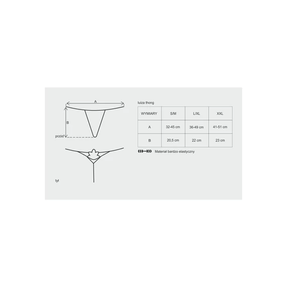 Luiza thong white L/XL