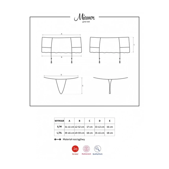 Miamor garter belt & thong L/XL