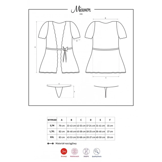 Miamor robe & thong  S/M