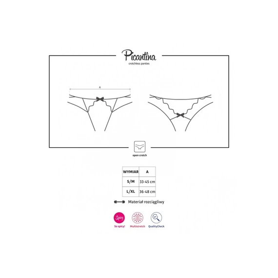 Picantina crotchless thong L/XL