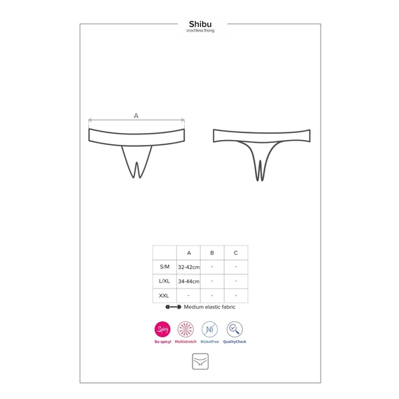 Shibu crotchless thong black L/XL