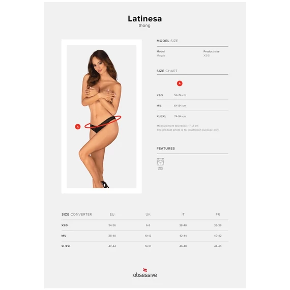 Latinesa crotchless thong   XS/S