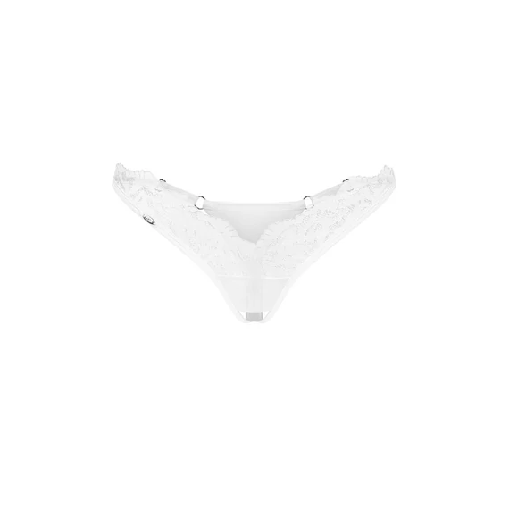 Arrowel White crotchless thong L/XL