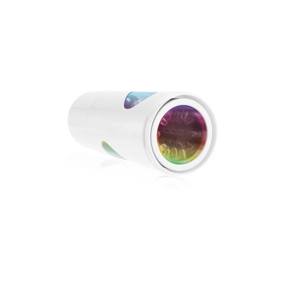 Rechargeable Roto-Bator Pussy  White/Clear/Multi