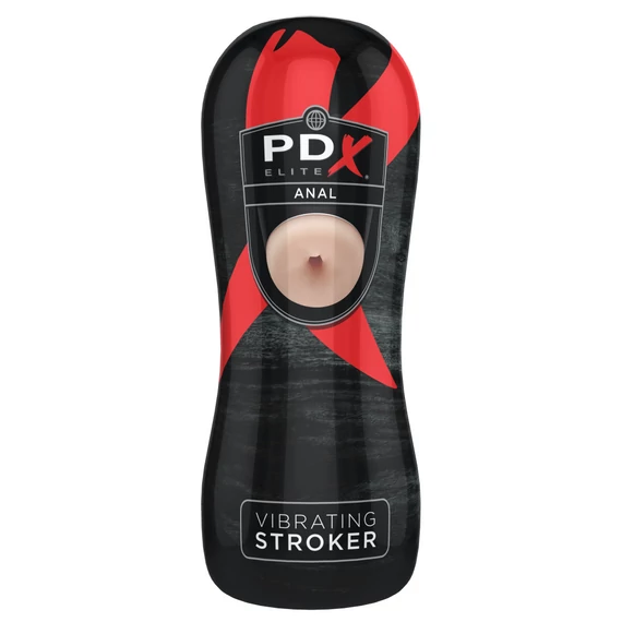 Vibrating Anal Stroker  Light/Black