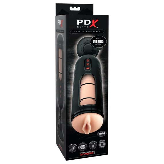 Vibrating Mega Milker  Light/Black