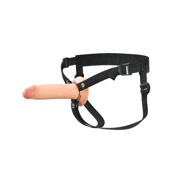 7" Silicone Hollow Strap-on - Dual Density
