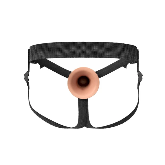 7" Silicone Hollow Strap-on - Dual Density