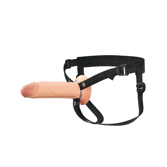 8" Silicone Hollow Strap-on - Dual Density