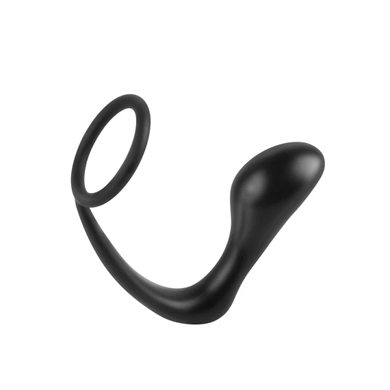 Ass-Gasm Cockring Plug  Black