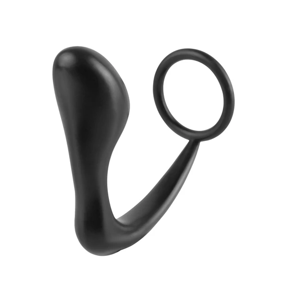 Ass-Gasm Cockring Plug  Black