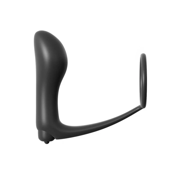 Ass-Gasm Cockring Vibrating Plug Black