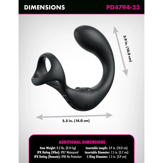 Anal Fantasy Elite Ass-gasm Taint-Alizer - Black