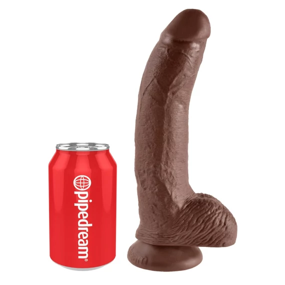 9" Cock with Balls  Brown