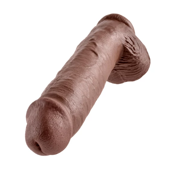 11" Cock with Balls  Brown