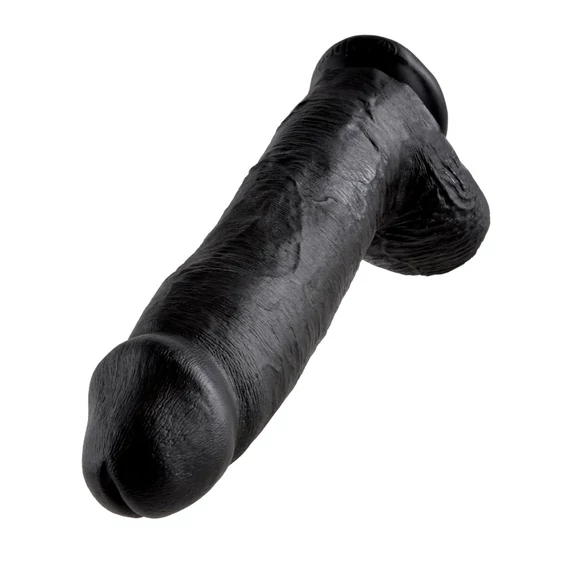 12" Cock with Balls Black