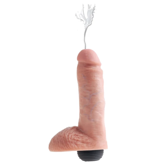8" Squirting Cock with Balls  Light